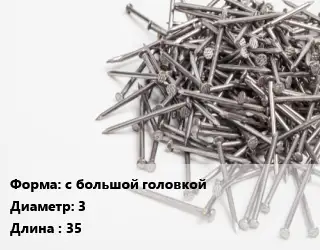 Гвоздь с большой головкой 3х35 оцинкованный